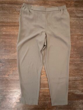 The essential pull on trouser by anthropology green slim leg size small